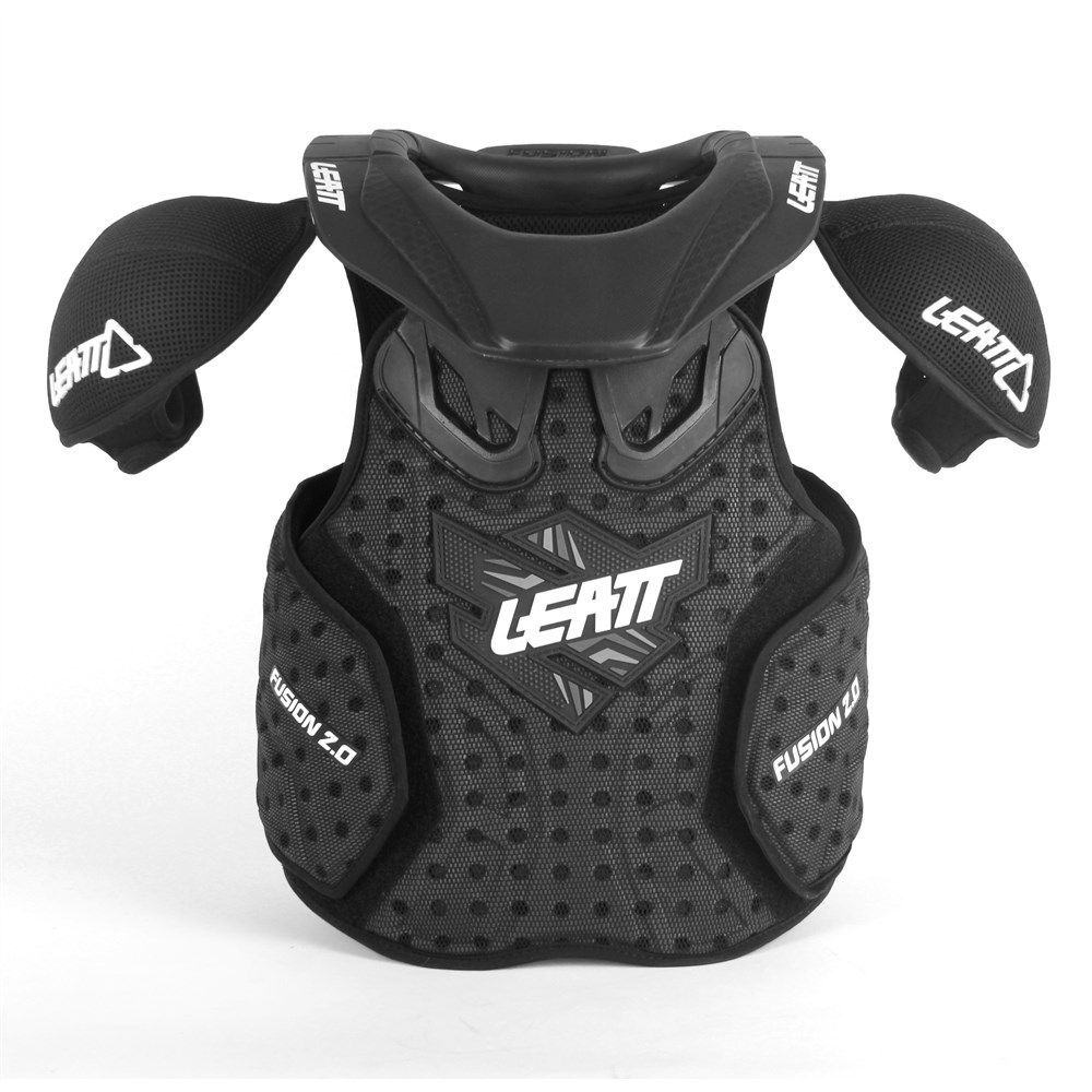 Защита панцирь+ шея подростковый Leatt Fusion Vest Junior 2.0 (Black, L/XL, 2023 (1018010002))